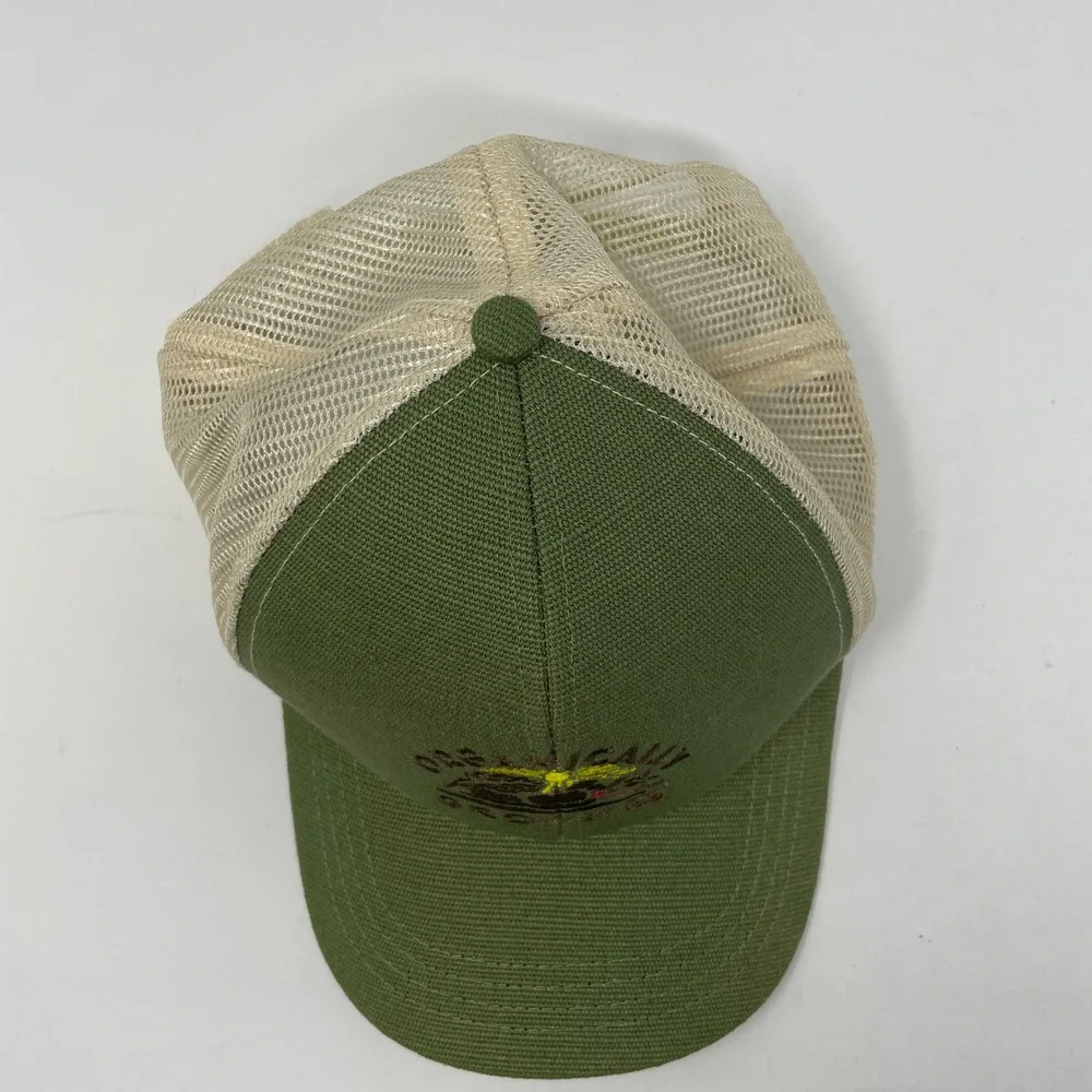econscious Organically Grown Hemp Blend Trucker Hat Green Cream Snapback Eco Cap